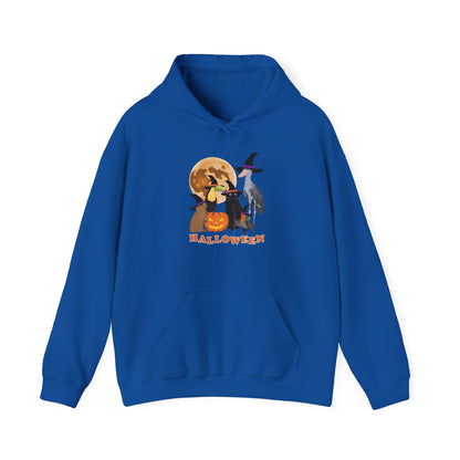 Toucan Robin Shoebill with Cat and Bunny Halloween Bird Hoodie