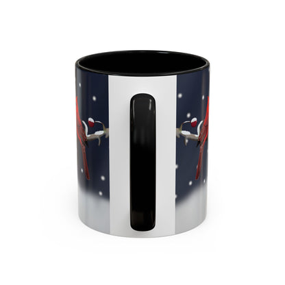 Blue Jay and Cardinal Bird Coffee Mug | Ceramic Christmas Gift for Bird Lovers