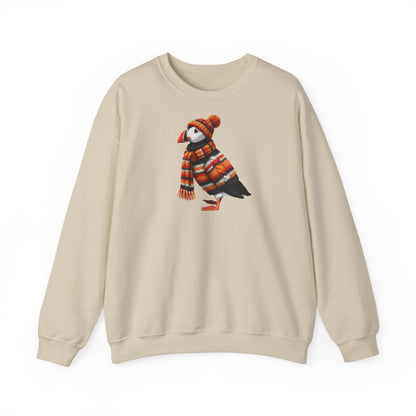 Papageitaucher in Strick Weihnachts-Sweatshirt | Unisex Vogel Sweater für Vogelfreunde & Vogelbeobachter