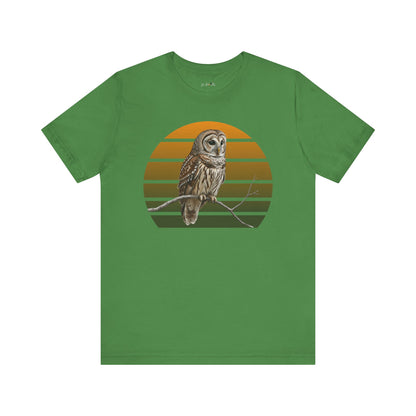 Barred Owl T-Shirt | Unisex Retail Fit Bird Lover Tee | Wildlife Birder Gift