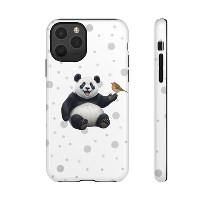 Rotkehlchen mit Panda iPhone & Google Pixel Tiermotiv Handyhülle - Tierisch guter Schutz