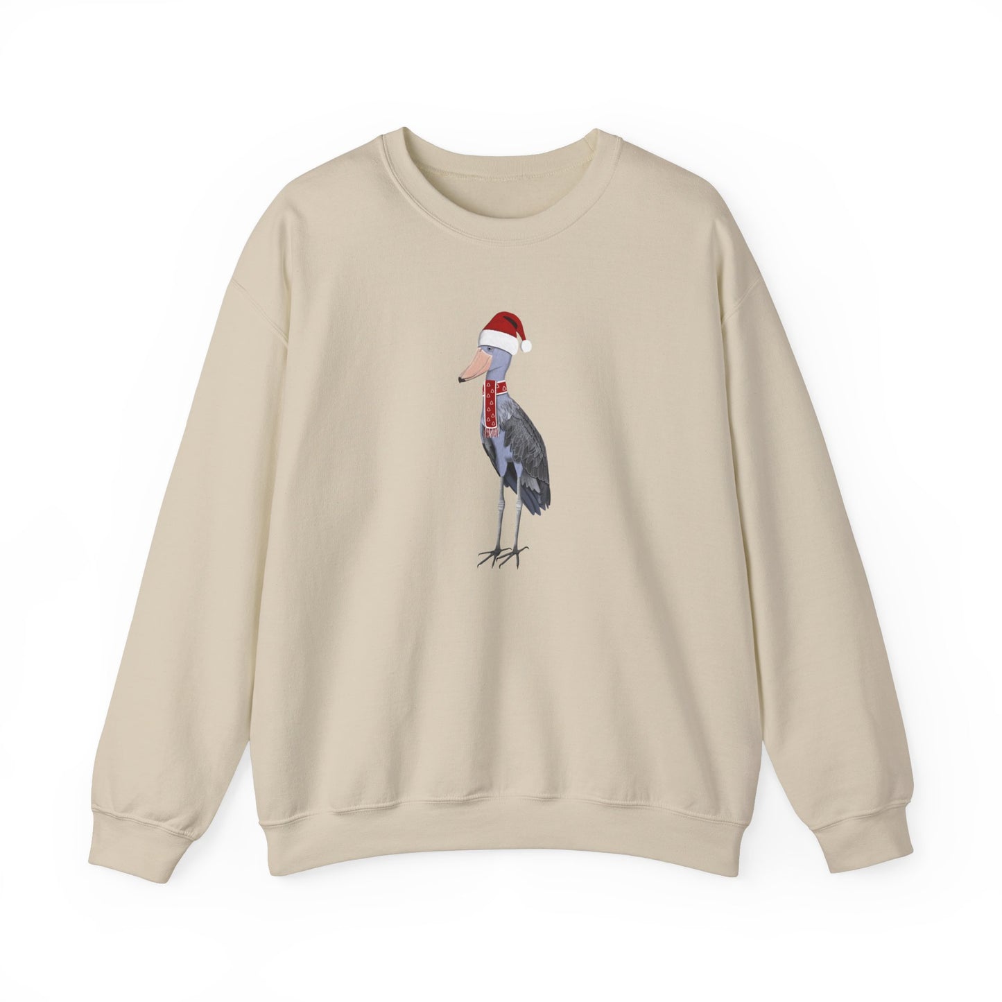 Shoebill with Christmas Hat Bird Birdwatcher Sweatshirt