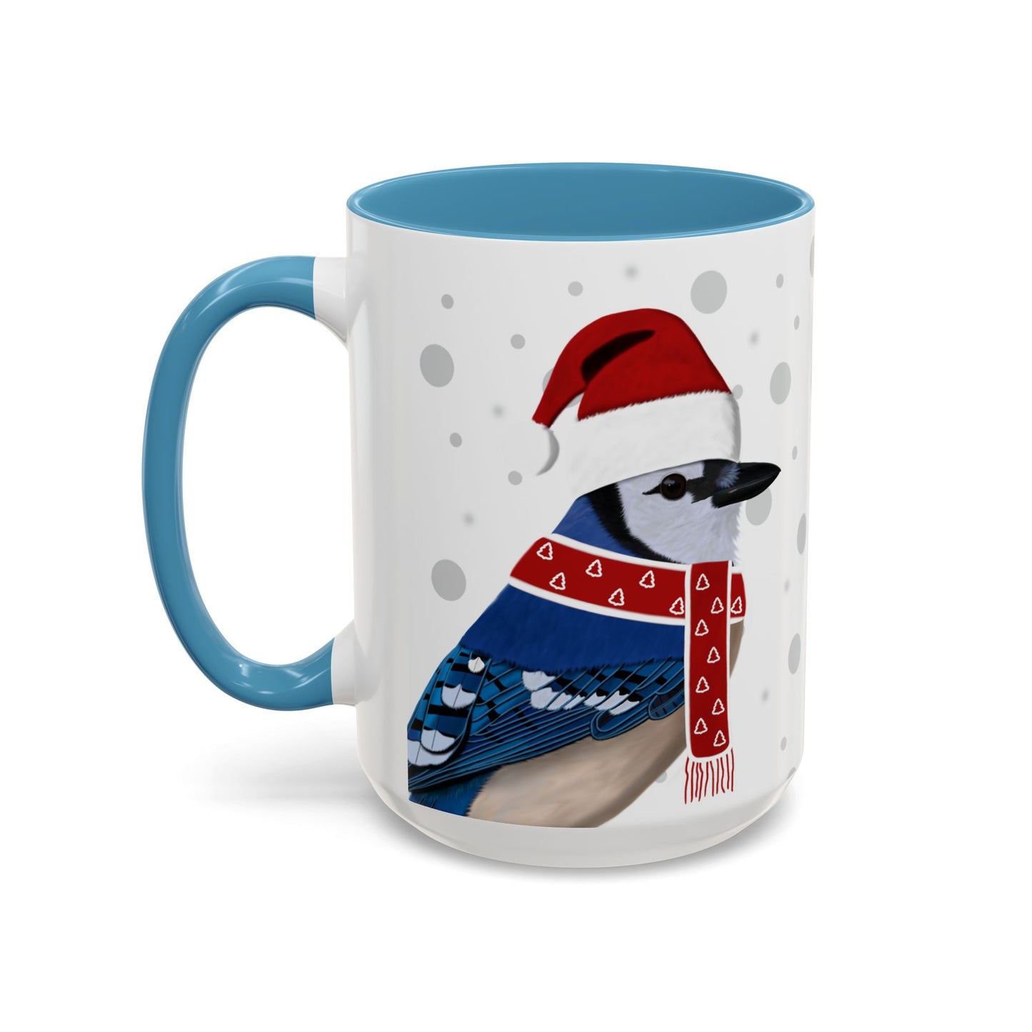 Blue Jay Christmas Bird Coffee Mug