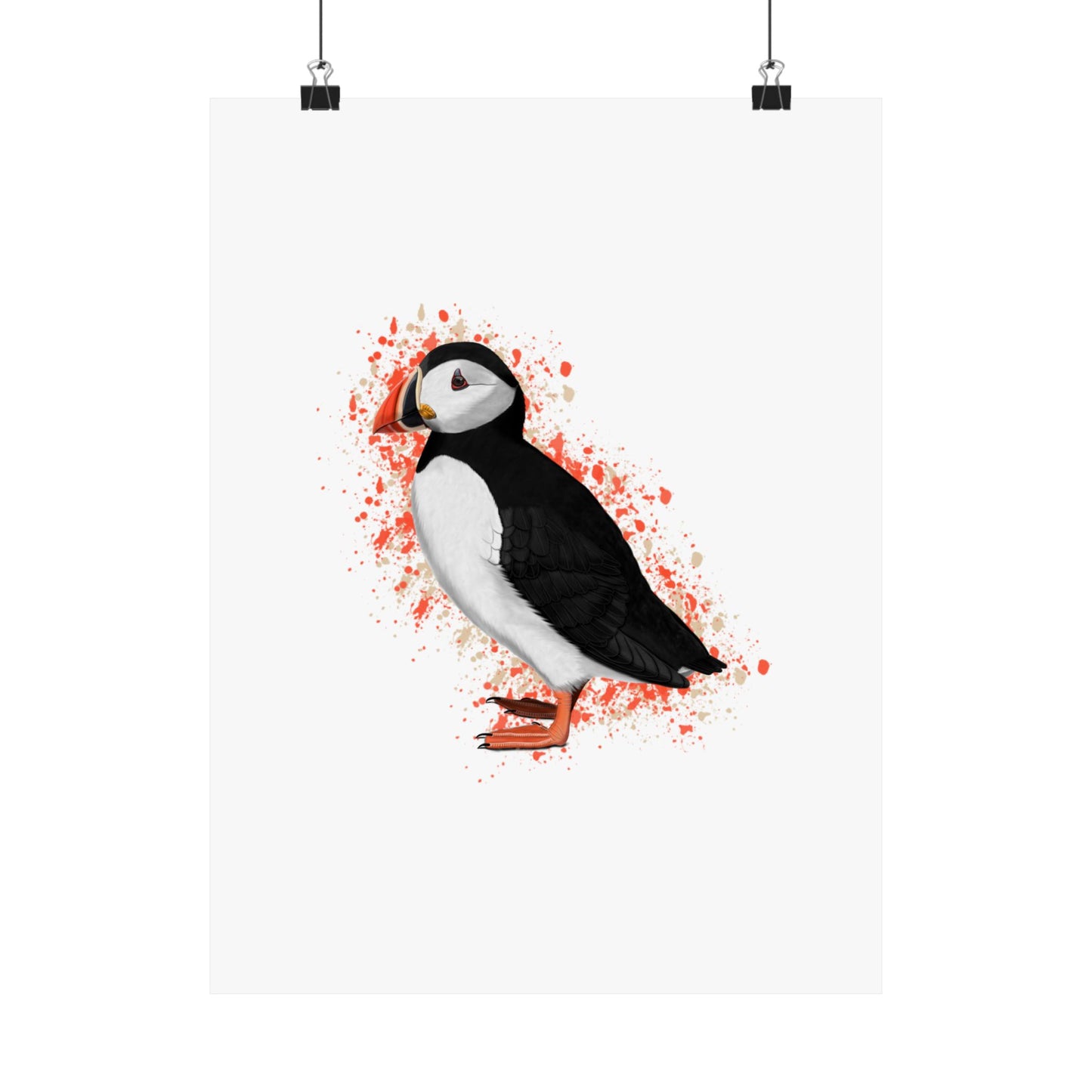 Puffin Bird Artwork Matte Poster