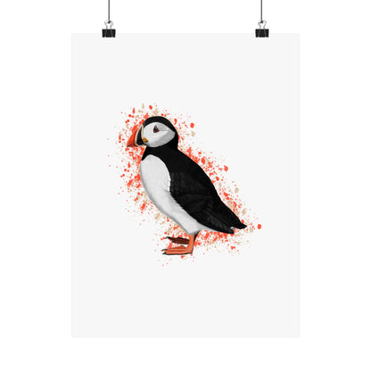 Puffin Bird Artwork Matte Poster