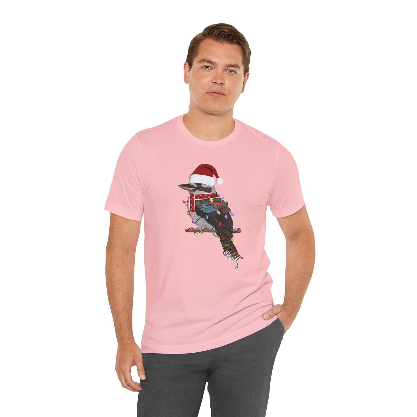 Kookaburra with Fairy Lights Christmas Bird T-Shirt