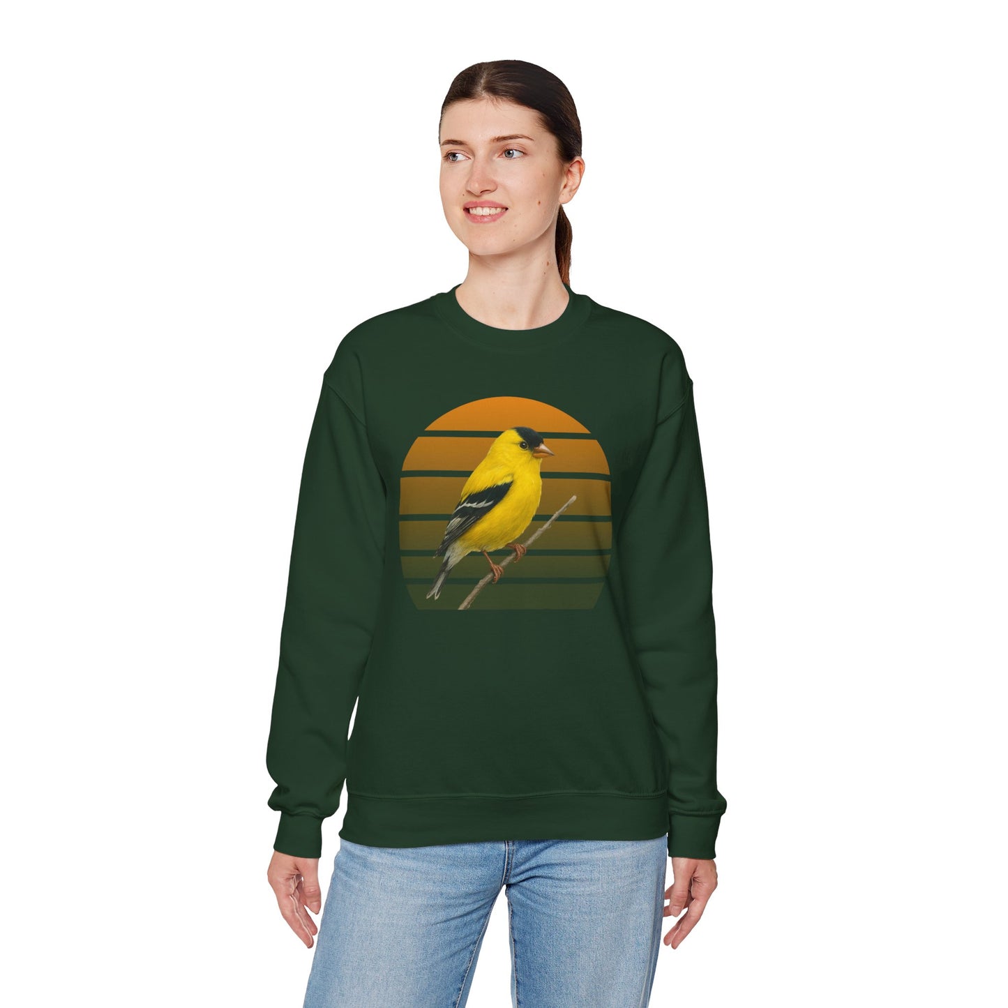 American Goldfinch Sweatshirt | Unisex Bird Lover Pullover | Wildlife Birder Gift | Songbird Crewneck