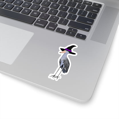 Shoebill Halloween Witch Hat Bird Sticker