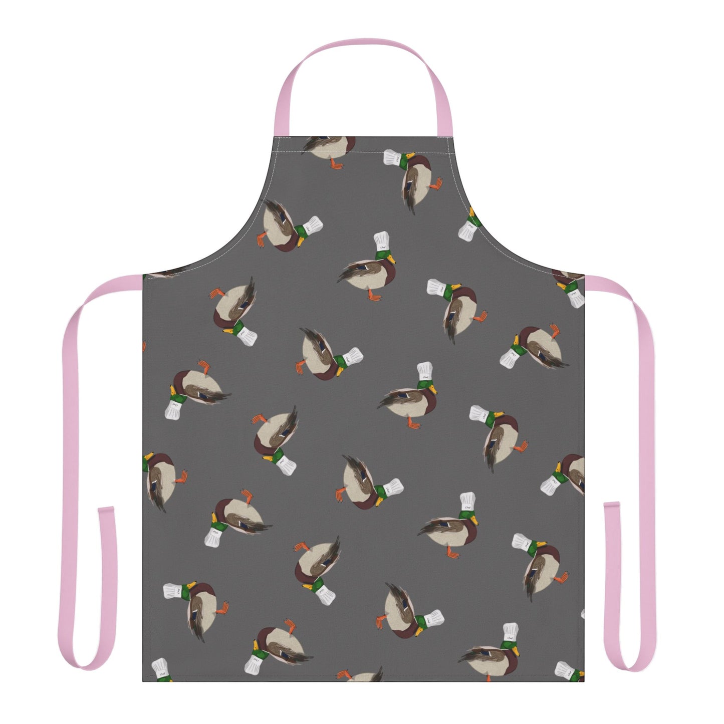 Mallard Duck Chef Apron Grey – Funny Bird Lover Cooking & BBQ Gift – Accessories,