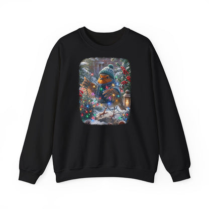 Premium Sweatshirt Rosi Rotkehlchen und die Lichterkette