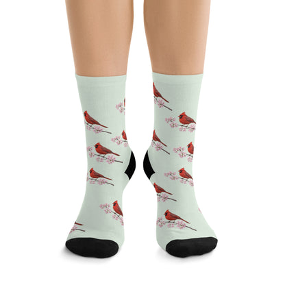 Northern Cardinal Socks – Accessories, All Over Print