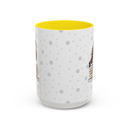 Cute Owl on Books Teacher Mug – Two-Tone Classroom Coffee Cup