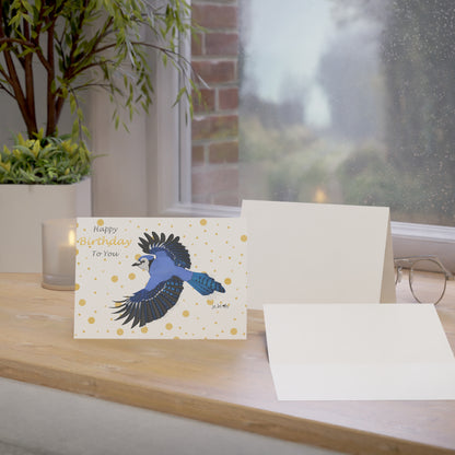 Blue Jay Birthday Cards – Card – Premium Matte Bird Greeting