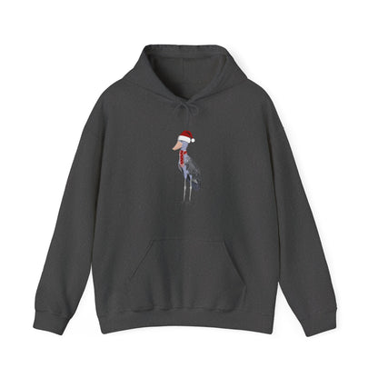 Shoebill Christmas Bird with Santa Hat Birdwatcher Birdlover Hoodie