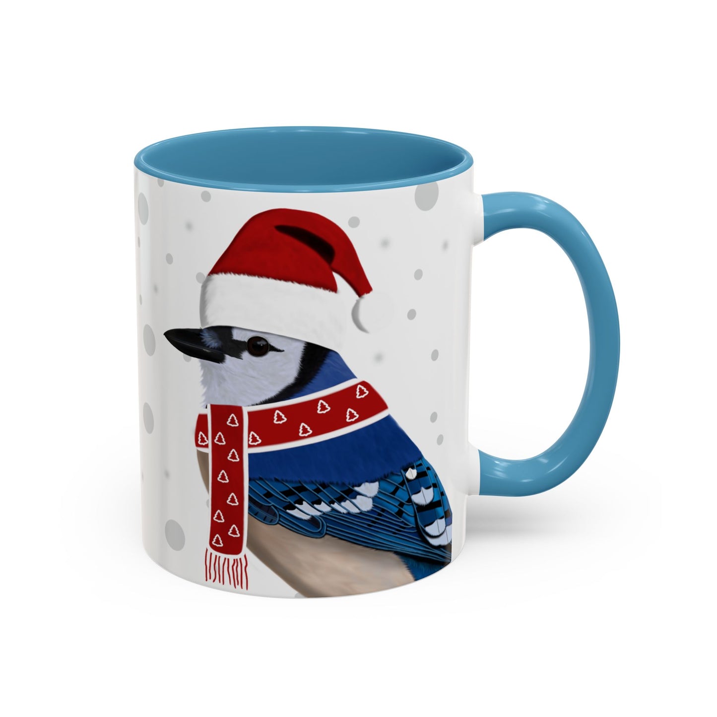 Blue Jay Christmas Bird Coffee Mug