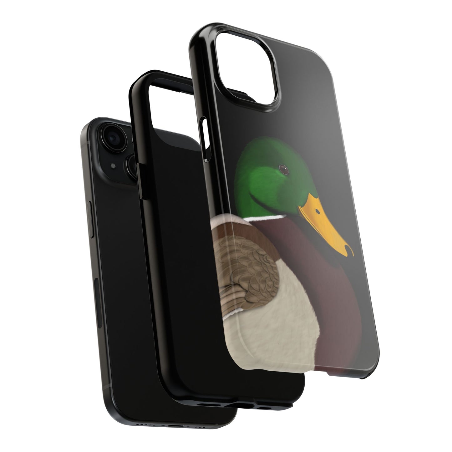 Mallard Bird Art Tough Phone Case Black