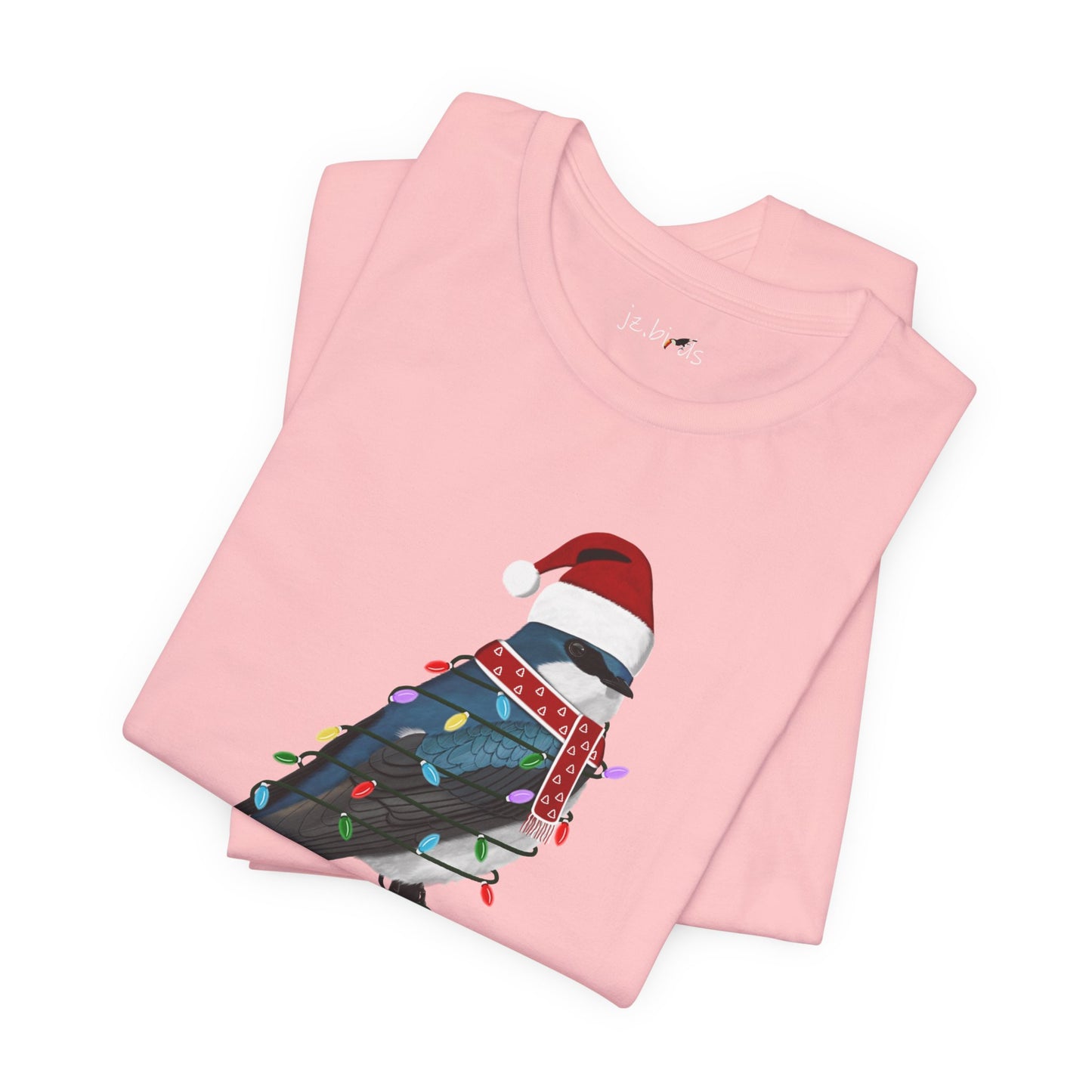 Tree Swallow with Fairy Lights Christmas Bird T-Shirt