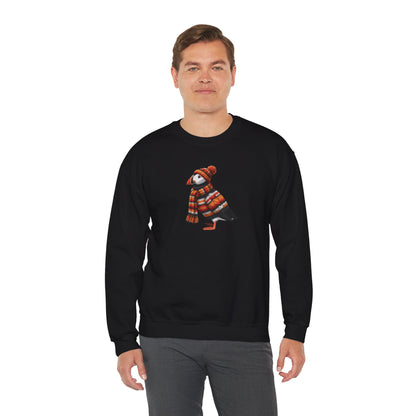 Puffin Winter Sweatshirt | Bird Watcher Crewneck | Unisex Songbirds Wearing Knit Gift for Bird Lovers