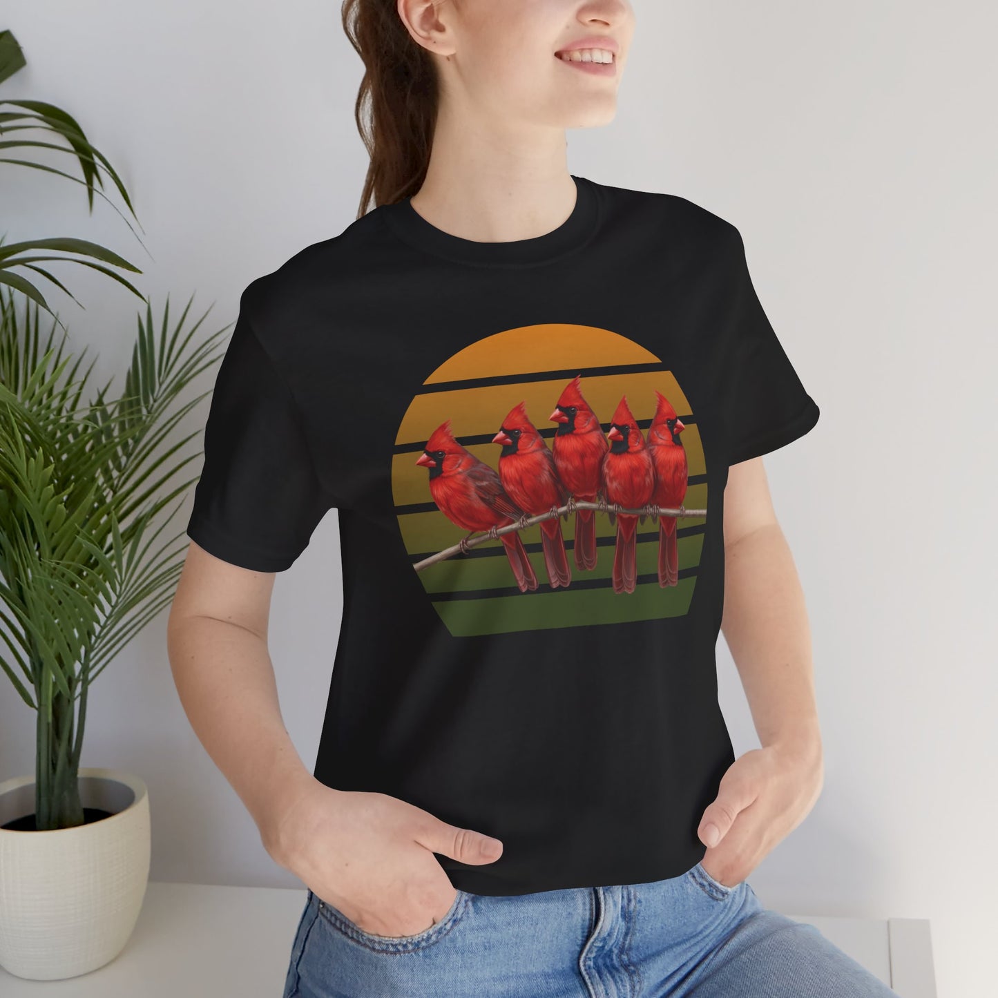 Cardinal Premium T-Shirt | Unique Birdwatcher & Birder Gift by jz.birds