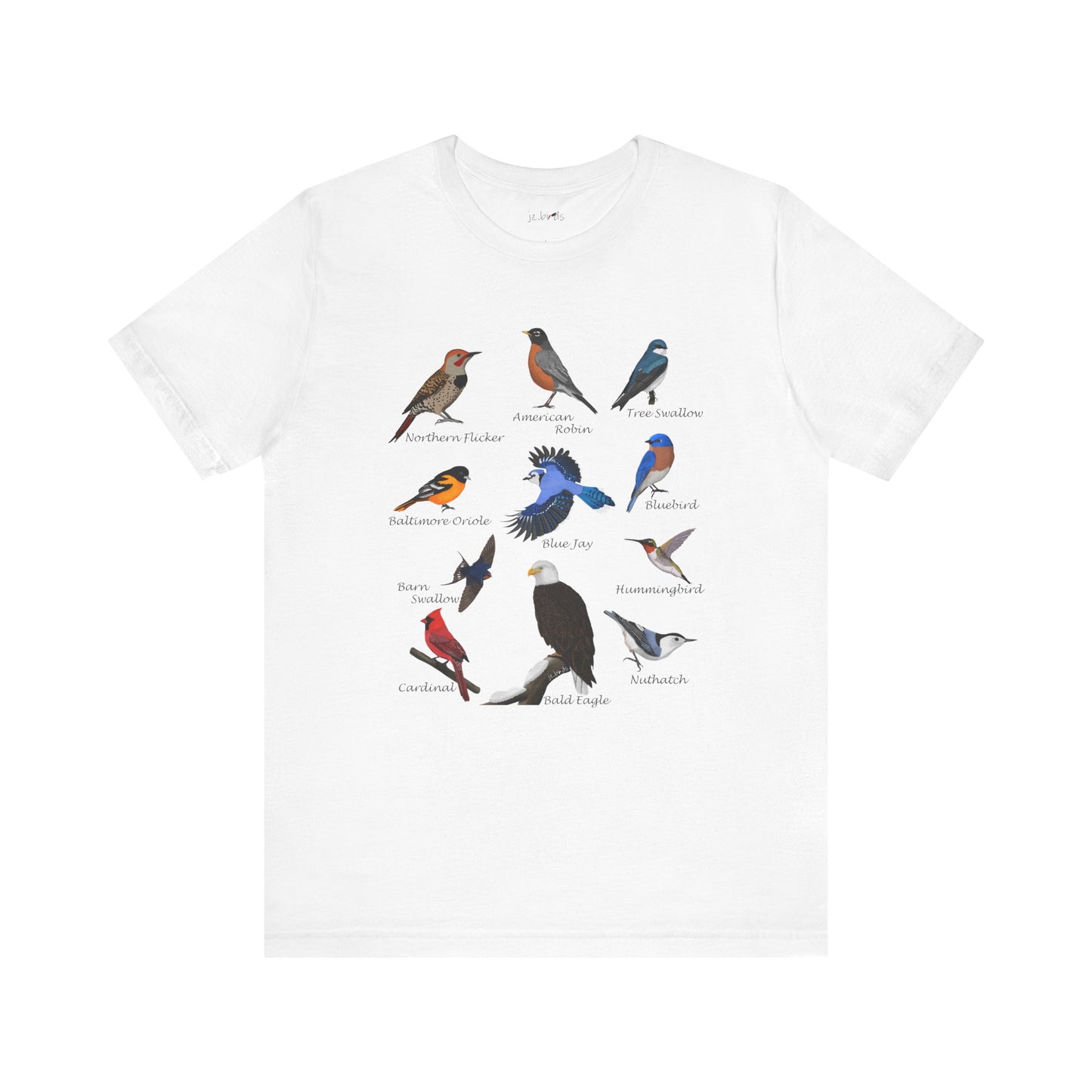 Blue Jay Cardinal Hummingbird Robin Bald Eagle Birding & Birdwatching Bird T-Shirt