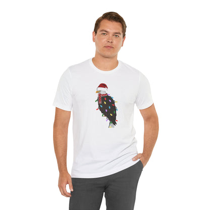 Bald Eagle with Fairy Lights Christmas Bird T-Shirt