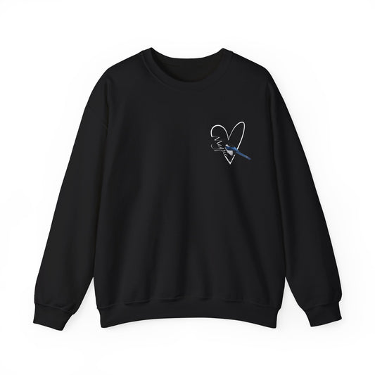 Magpie Heart Birdlover Biologist Bird Sweatshirt