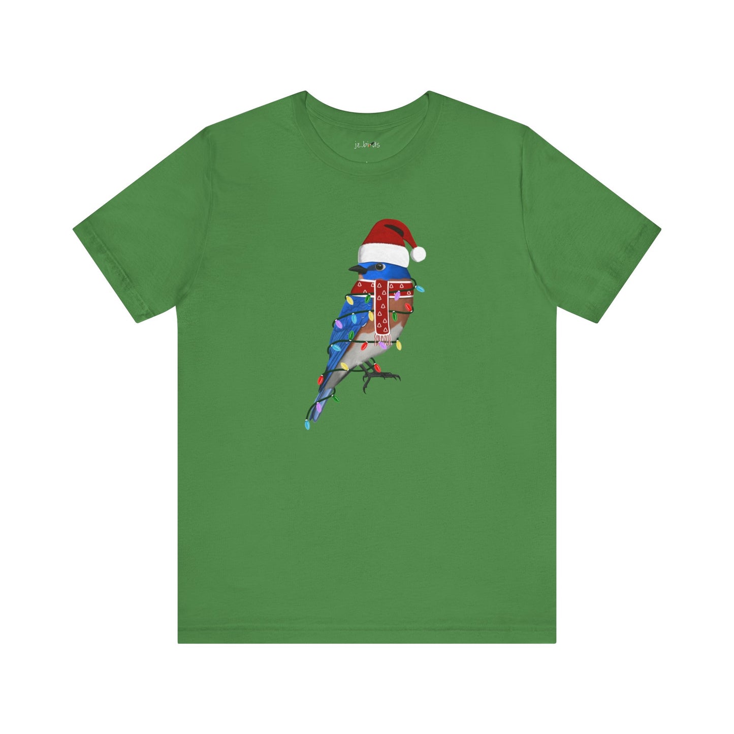 Bluebird with Fairy Lights Christmas Bird T-Shirt