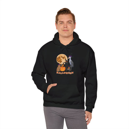 Baltimore Oriole Robin Shoebill with Cat and Bunny Halloween Bird Hoodie