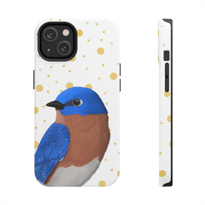 Bluebird Bird Art Tough Phone Case White