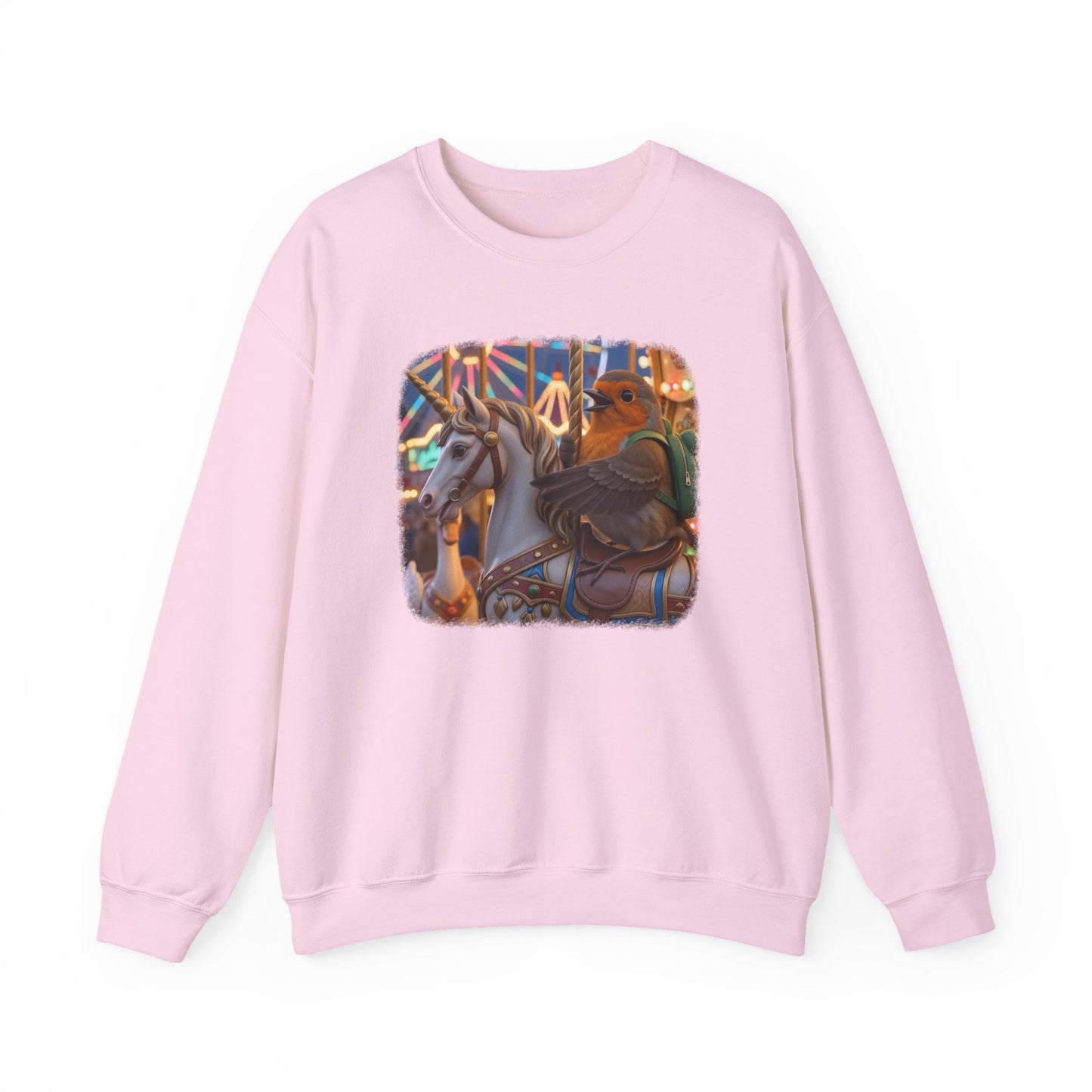 Robin Rosi Unicorn Carousel Premium Sweatshirt for Bird Lovers