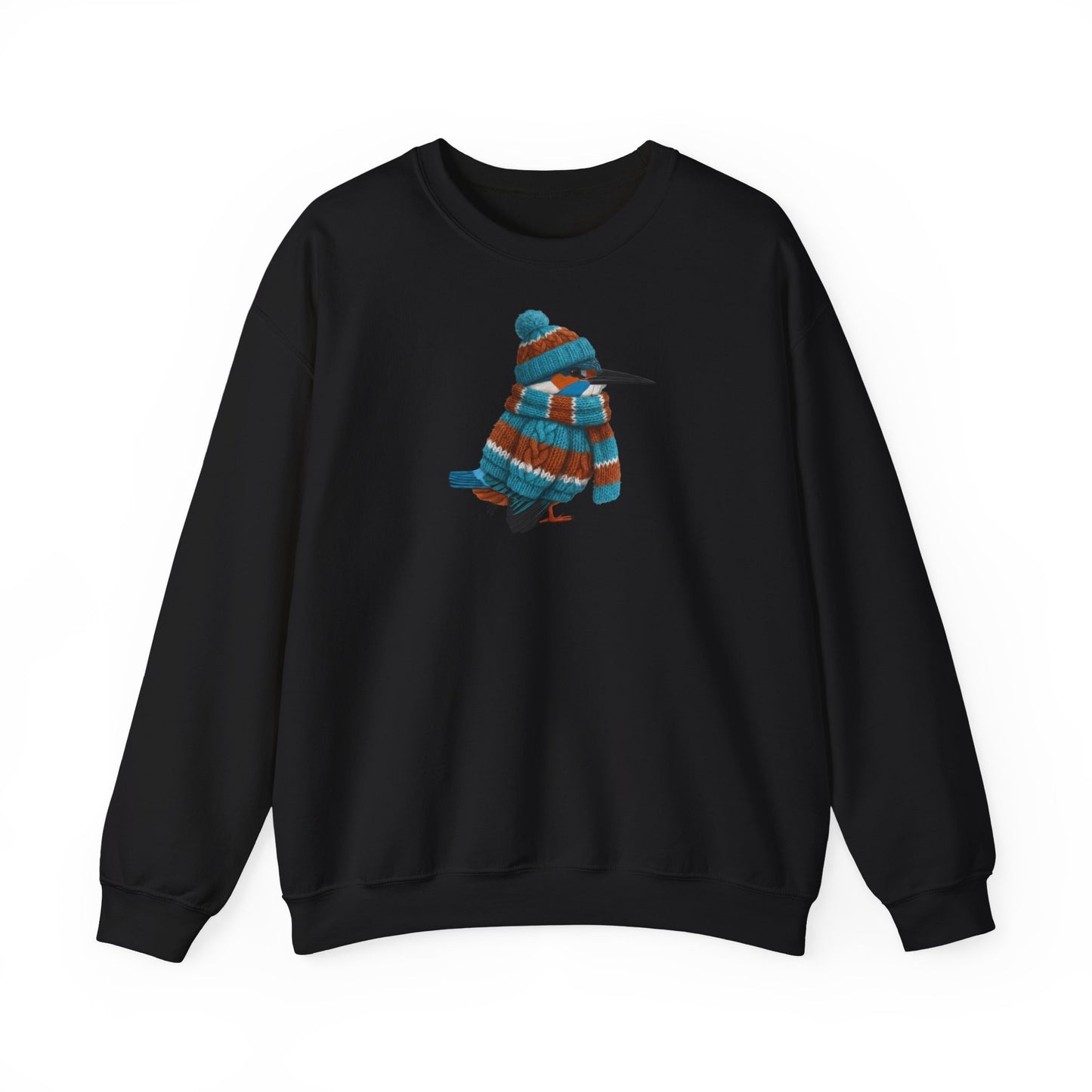 Eisvogel in Strick Weihnachts-Sweatshirt | Unisex Vogel Sweater für Vogelfreunde & Vogelbeobachter