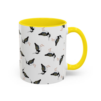 Kiebitz Tasse mit Streumuster | Vogelmotiv Kaffeebecher für Vogelbeobachter & Naturfreunde