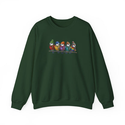 Blaumeisen in Strick Winter-Sweatshirt | Unisex Vogel Sweater für Vogelfreunde & Vogelbeobachter