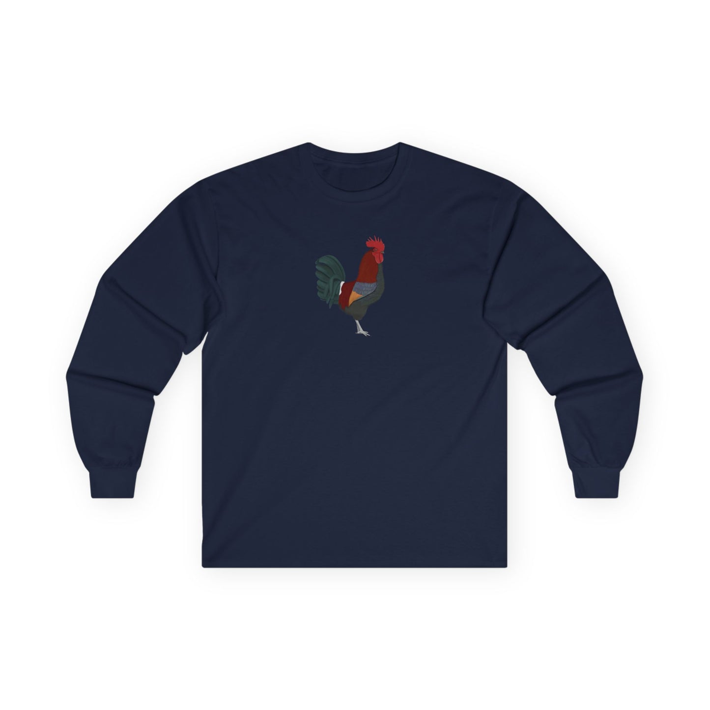 Rooster Birding & Birdwatching Bird Cotton Long Sleeve T-Shirt