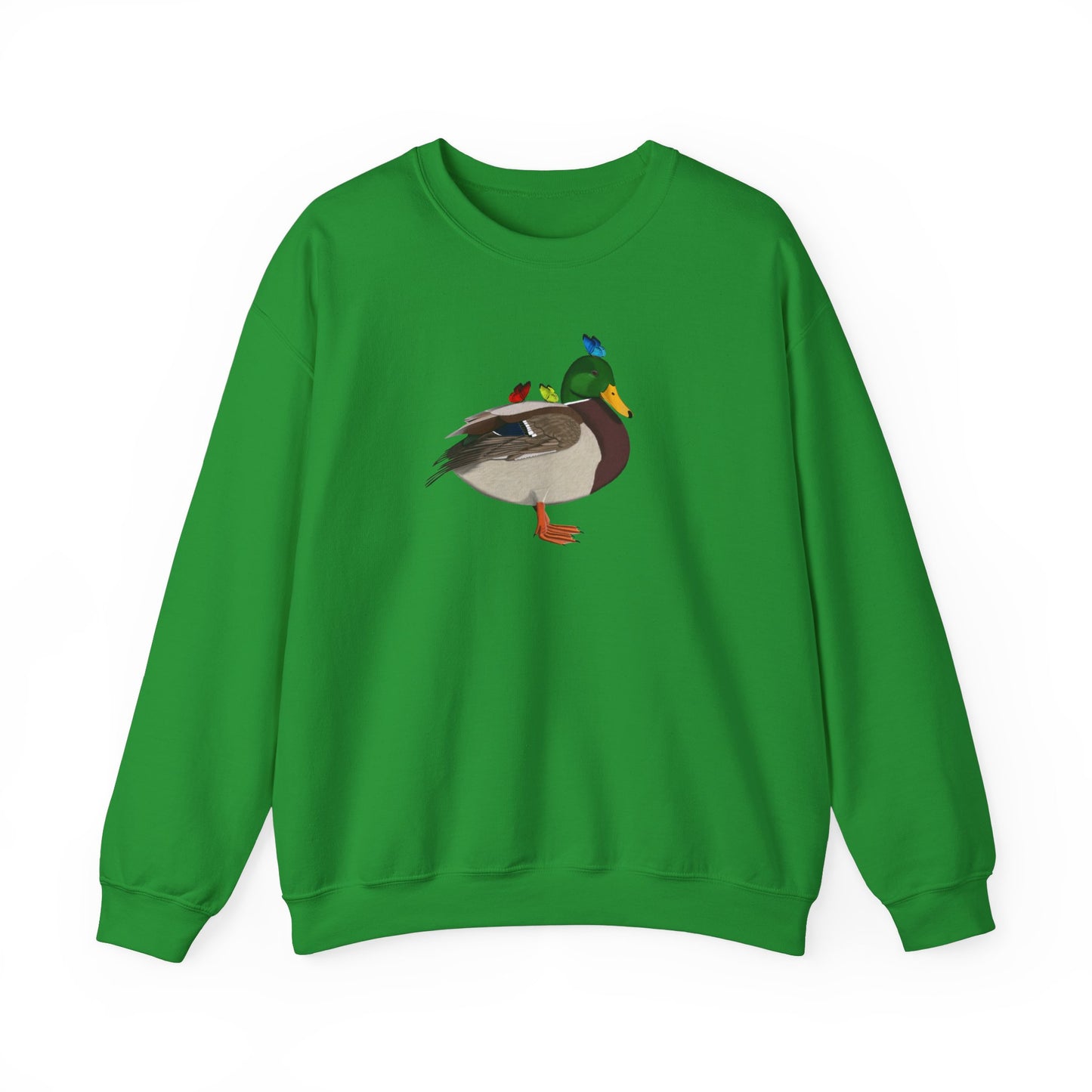 Mallard with Butterflies Bird Birding & Birdwatching Sweatshirt