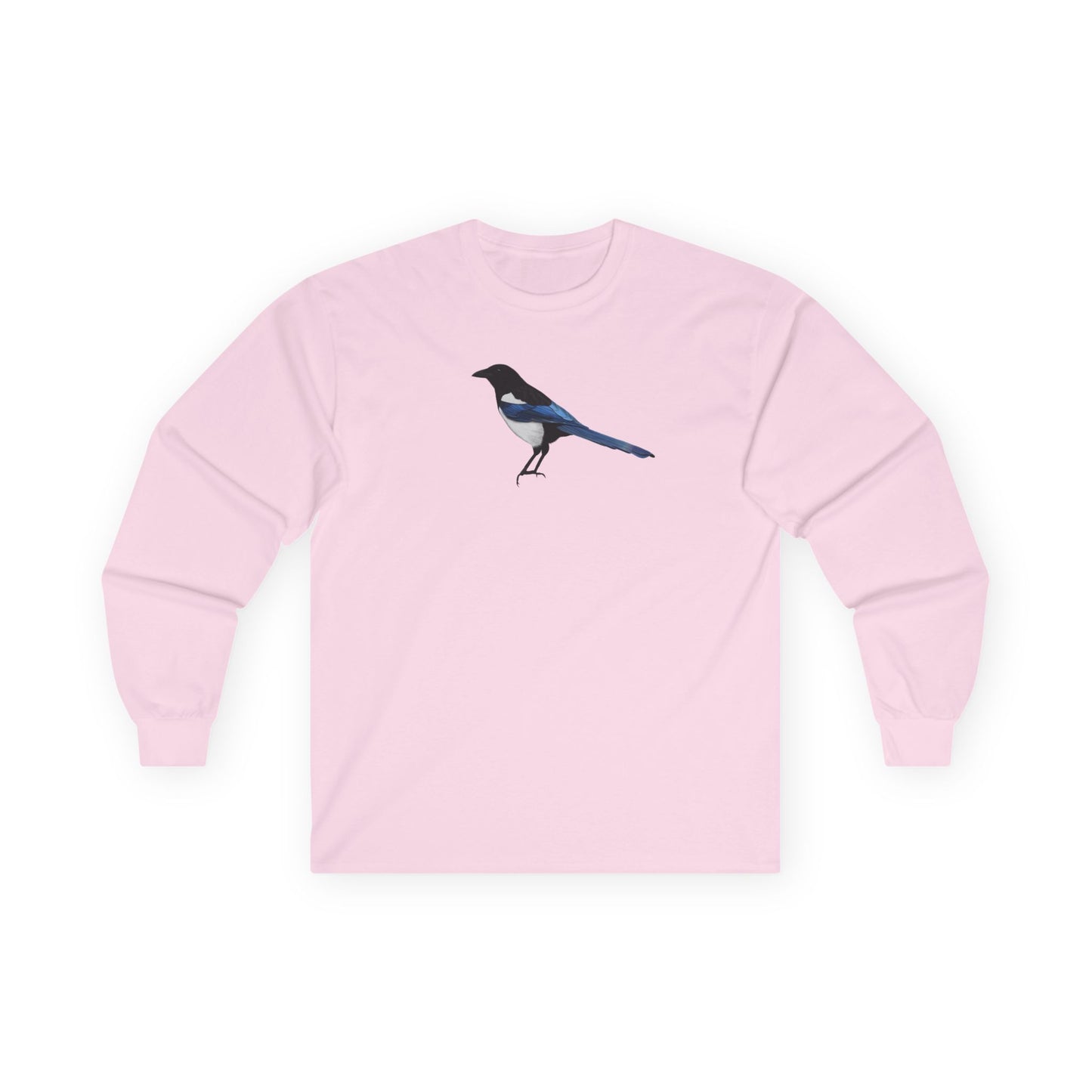 Magpie Birding & Birdwatching Bird Cotton Long Sleeve T-Shirt