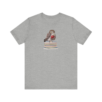 Cute Owl on Books Teacher Shirt – Back to School Apple Aesthetic