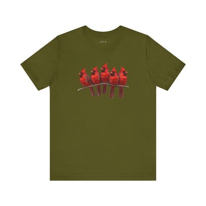 Cardinals T-Shirt | Unisex Retail Fit Bird Lover Tee | Wildlife Birder Gift