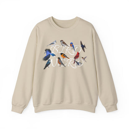 Bird Nerd Blue Jay Cardinal Hummingbird Robin Oriole Birdlover Sweatshirt