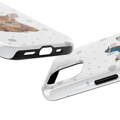 Cute Fawn with a Kingfisher Animal iPhone Case - Dual-Layer PC/TPU Protective Cover for iPhone