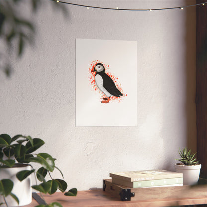 Puffin Bird Artwork Matte Poster