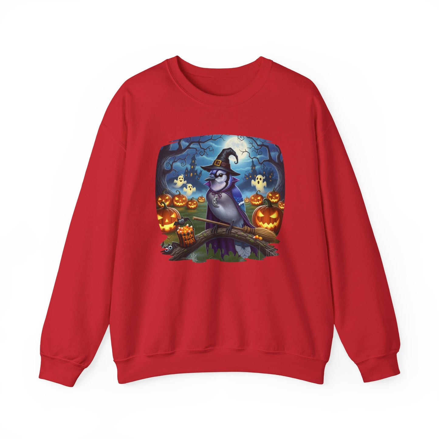 Blue Jay Halloween Bird Sweatshirt - Spooky Halloween Costume for Bird Lovers