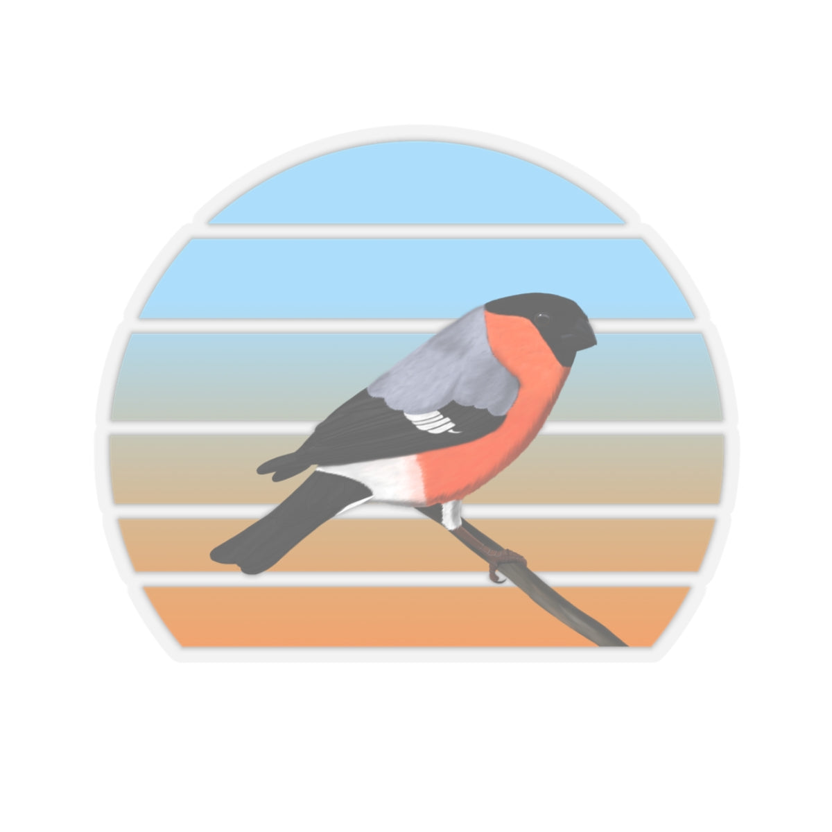 Bullfinch Bird Sticker