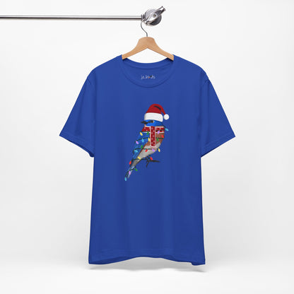 Bluebird with Fairy Lights Christmas Bird T-Shirt