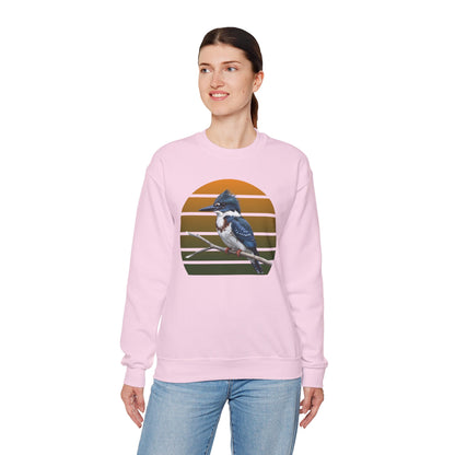 Belted Kingfisher Sweatshirt | Bird Watcher Crewneck | Unisex Songbird Gift for Bird Lovers