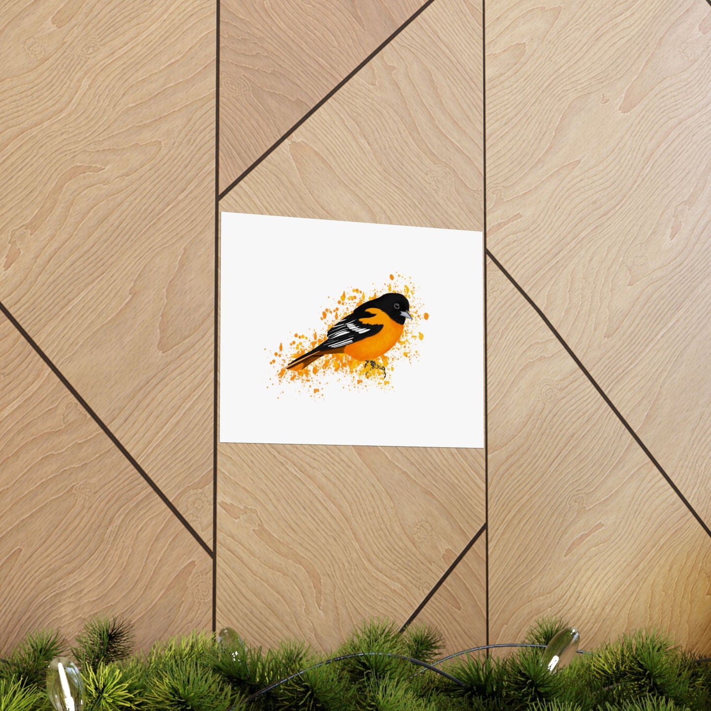 Baltimore Oriole Bird Artwork Matte Poster