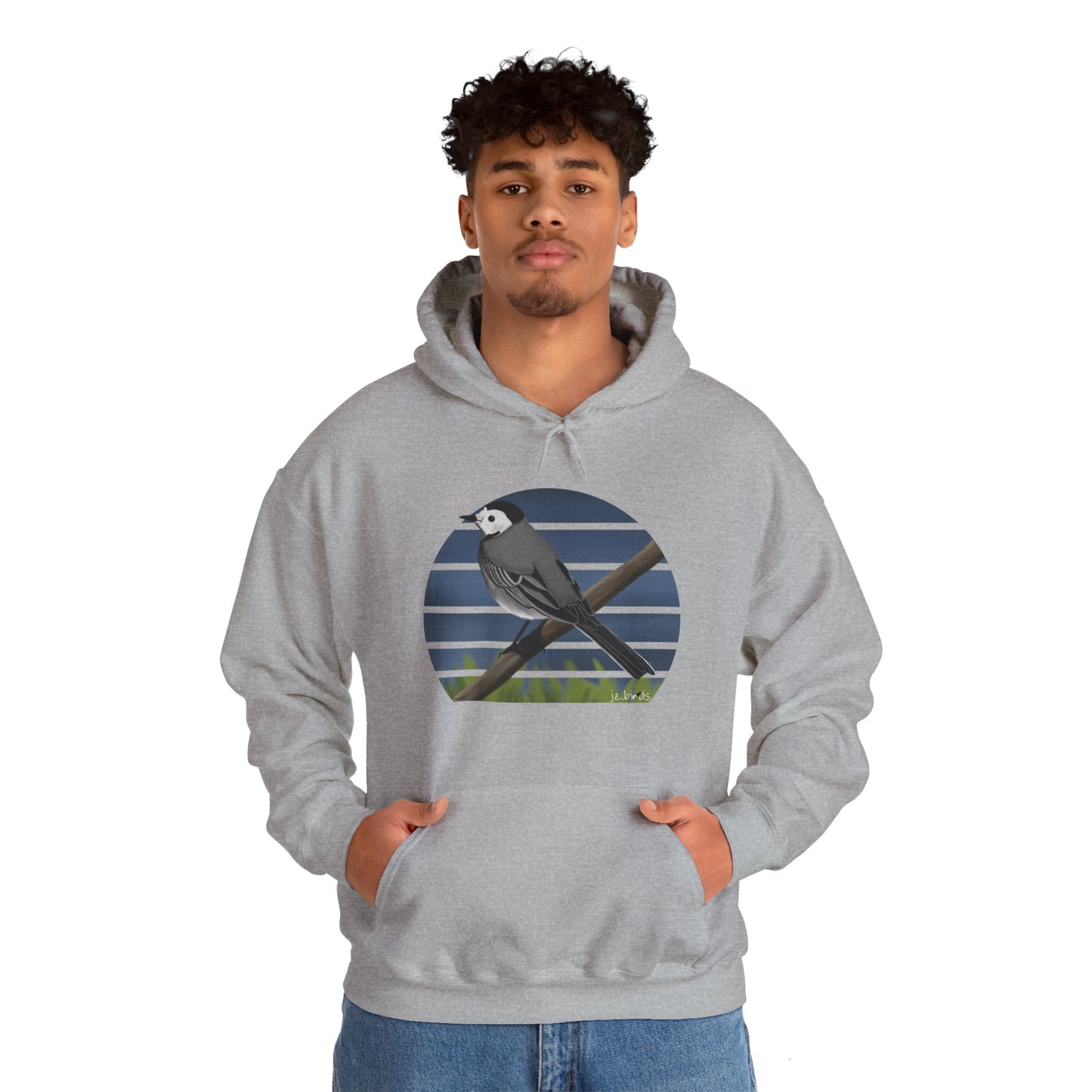 White Wagtail Bird Hoodie