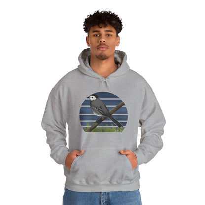 White Wagtail Bird Hoodie