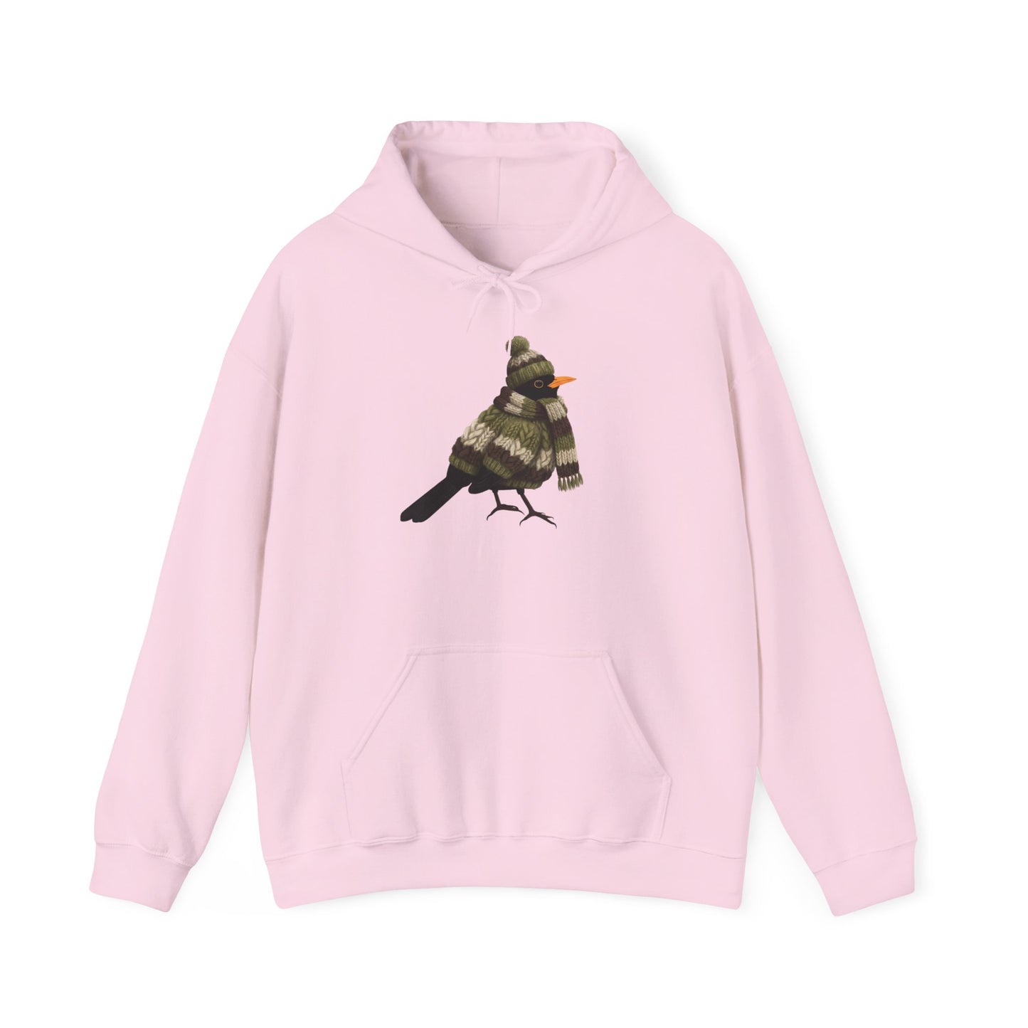 Amsel mit Strickpullover Hoodie - Vogel Kapuzenpullover für Vogelbeobachter & Naturliebhaber mit Vogelmotiv