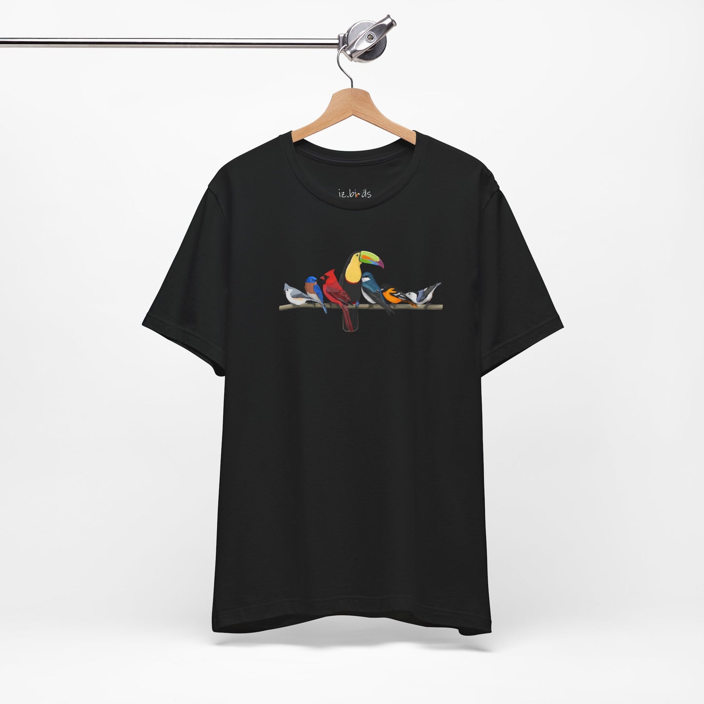 Birds on a Branch Toucan Cardinal Oriole Bluebird Tree Swallow Bluebird Birding & Birdwatching T-Shirt